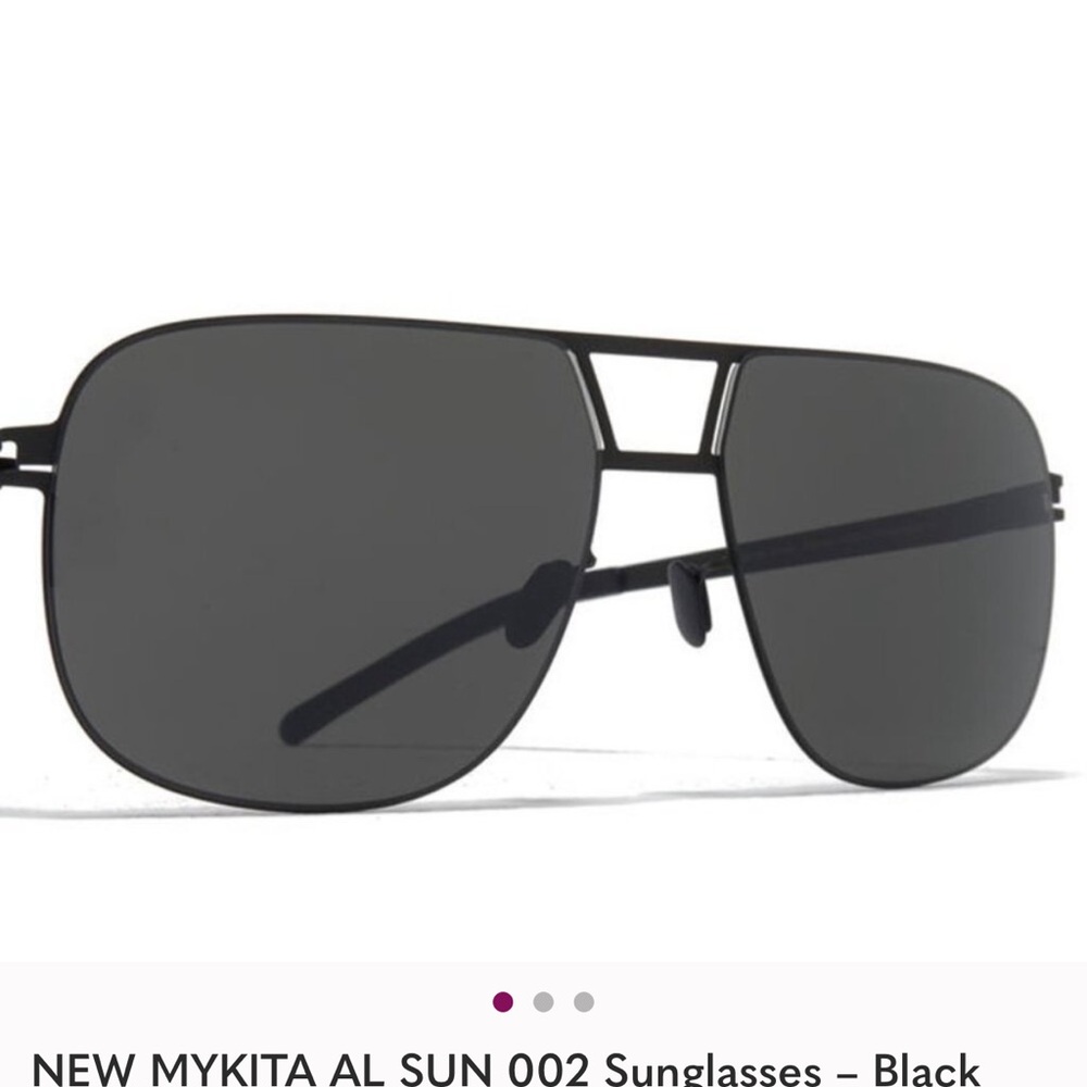 MYKITA Matte Black Aviator Sunglasses